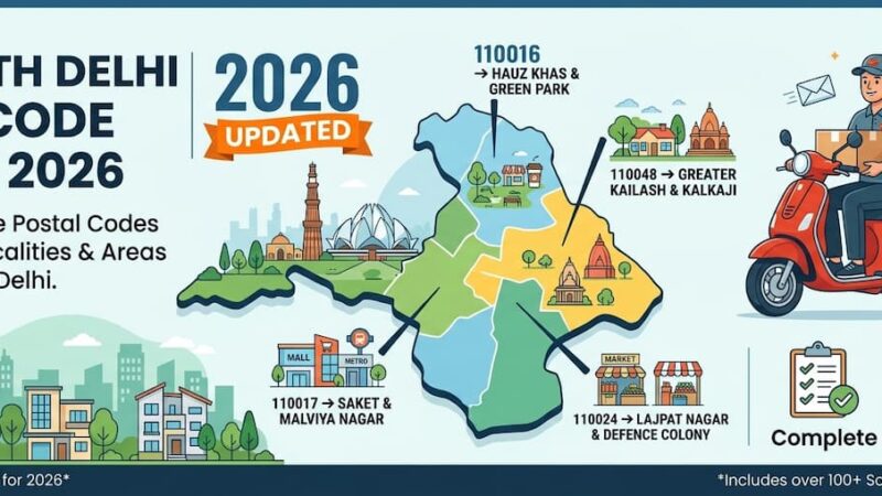 South Delhi Pincode List 2026 Complete Postal Codes for All Localities & Areas in South Delhi